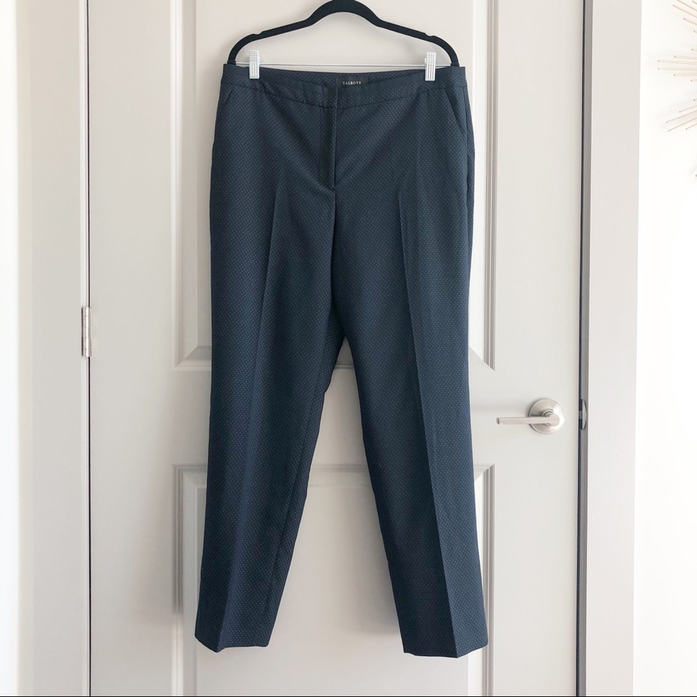 Talbots Navy Polka Dot Dress Pants Size 12